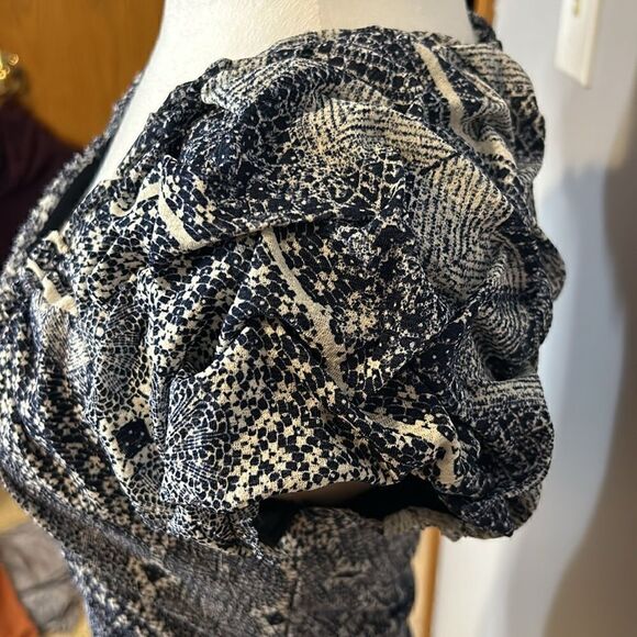 Deletta Anthropologie Delan cap sleeve v-neck boho peasant top size s BIN G - Picture 2 of 7